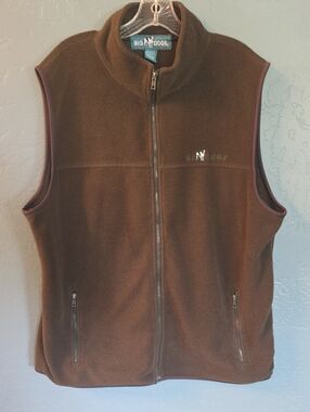 Big Dogs Brown Men's Fleece Vest with Full Zip